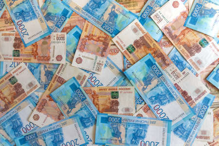 The texture of the banknotes, the background of moneyの写真素材