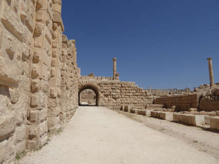 Ruins of ancient Gerasa (Jerash), Jordanの写真素材
