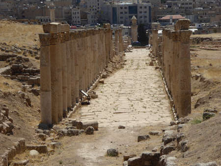 Roman Street, Jerashのeditorial素材