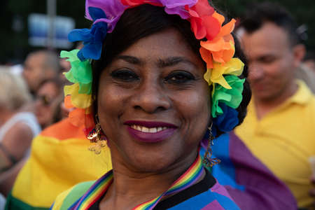 Madrid, Spain - July 06, 2019: in Madrid, Gay pride day celebrations.のeditorial素材