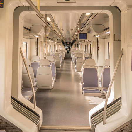 Interior of an empty train