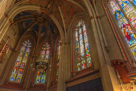 Geneve, Switzerland - October 30, 2020: Interior view of St. Pierre Cathedral in Geneva. Switzerlandのeditorial素材