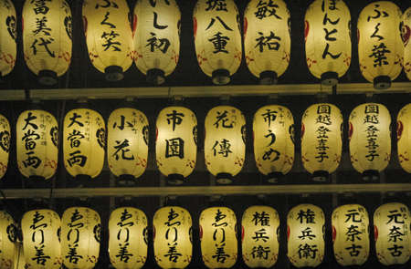 Lanterns at Sensoji Temple, Tokyo, Japanの写真素材