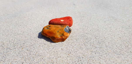 Colored stones on the beach of Heligoland
