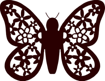 Vector graphic of a butterfly in brownのイラスト素材