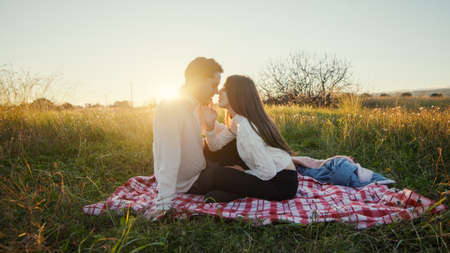Couple of boy and girl celebrating Valentines day