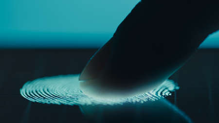 Fingerprint security scan from a bank devic