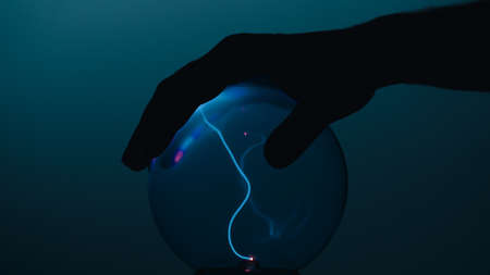 Abstract background for philosophy and knowledge with transparent sphere.の写真素材