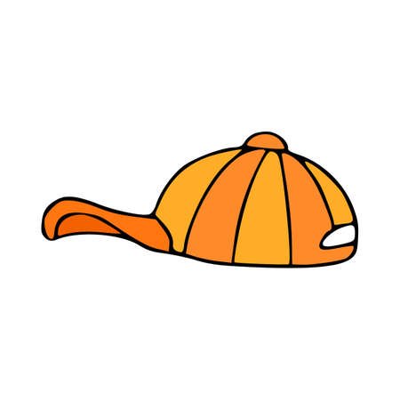 Summer cap cartoon vector icon. Baseball hat isolated illustration.のイラスト素材