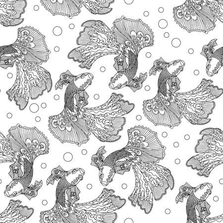 Halloween seamless pattern. Pumpkin doodle on orange background. Halloween lettering. Design for wrapping paper, paper packaging, textiles, party invitation, greeting card. Vector.のイラスト素材