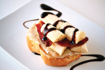 Banana bacon Sandwichの写真素材