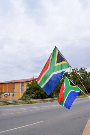 JOHANNESBURG, SOUTH AFRICA - APRIL 7, 2017: South African citizens protesting the presidency of South African President Jacob Zumaのeditorial素材
