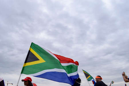 JOHANNESBURG, SOUTH AFRICA - APRIL 7, 2017: South African citizens protesting the presidency of South African President Jacob Zumaのeditorial素材