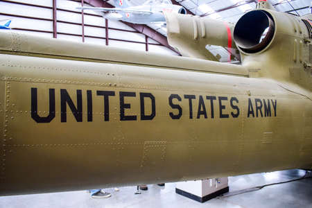 Tucson, Arizona, USA - December 27, 2016: Details on the Iroquois helicopter, Pima Air and Space Museum, Arizona, USAのeditorial素材