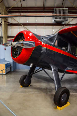 Tucson, Arizona, USA - December 27, 2016: WACO ZKS-6 in hangarのeditorial素材