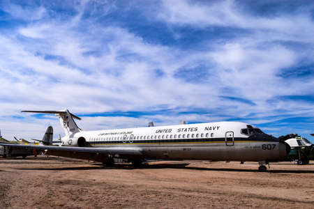 Tucson, Arizona, USA - December 27, 2016: McDonnell Douglas C-9B Skytrain IIのeditorial素材
