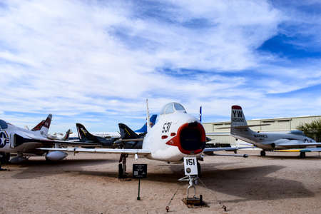 Tucson, Arizona, USA - December 27, 2016: North American AF-1E Furyのeditorial素材