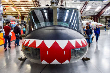 Tucson, Arizona, USA - December 27, 2016: Details on the Iroquois helicopter, Pima Air and Space Museum, Arizona, USAのeditorial素材
