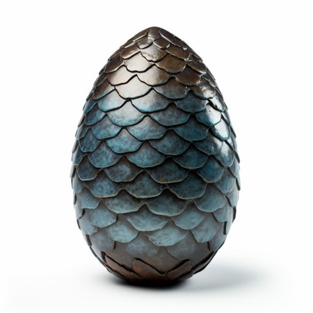 Easter egg isolated on a white background. 3d illustration.の素材