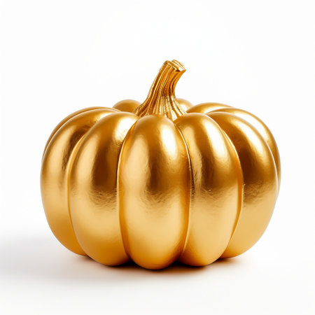 Pumpkin isolated on white background. 3d render illustration.の素材