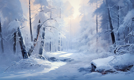 Winter forest. Winter landscape. Winter forest. Winter forest. Winter forestの素材
