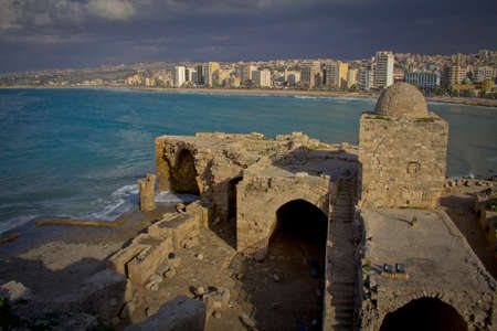 Sidon or Saida in south Lebanonの写真素材