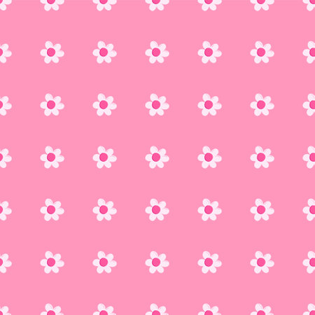 Flower seamless pattern design in pink color.のイラスト素材