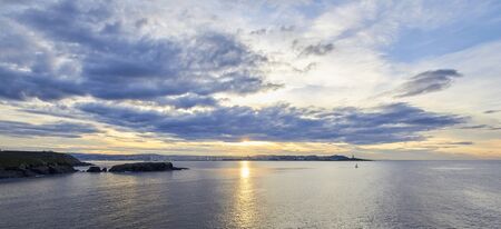 views of the city of A Coru? ? a from the Dexo coast.の写真素材