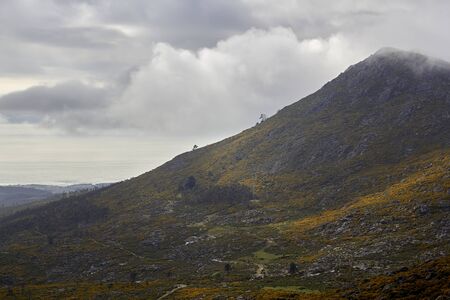 view of a mountain from the viewpoint of A Curotaの写真素材