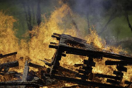 blaze fire flame texture backgroundの写真素材