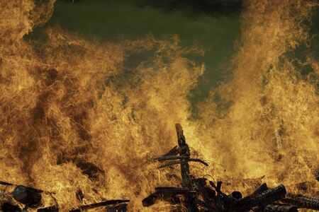 blaze fire flame texture backgroundの写真素材
