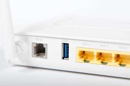 ADSL router isolated on white background