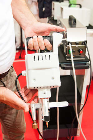 Tech tool for repairing vehicle bodiesの写真素材