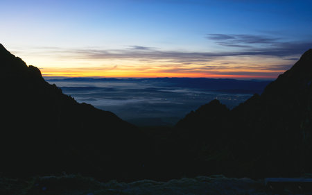 Sunrise at Belianske Tatry, Tatry Hiking clouds