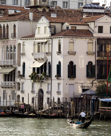 Beautiful old villa at Venice Italy, on the Grand Canalの写真素材