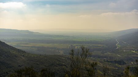 Landscape in Madrid from Las CÃ¡rcavas, Spain. Travel concept.の写真素材