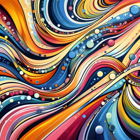 Abstract colorful background. Vector illustration. Eps 10. Colorful waves.の素材