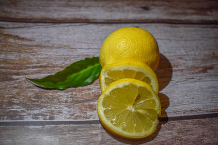 Lemon slice. Healthy food. Diet conceptの写真素材