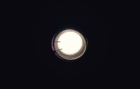 White light on black background.