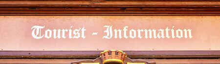 Tourist information as text in Old German script.の写真素材
