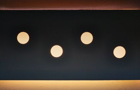 Spotlights as wall or ceiling lighting.の写真素材