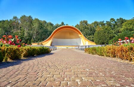 Public concert shell on the promenade in Swinoujscie. Swinoujscie, Poland