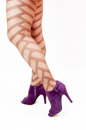 Fit and beautiful legs in sexy pantyhoseの写真素材