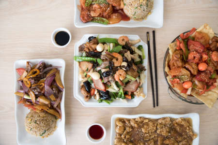 Peruvian culinary: Chifa, KAM LU WANTAN. fusionの写真素材