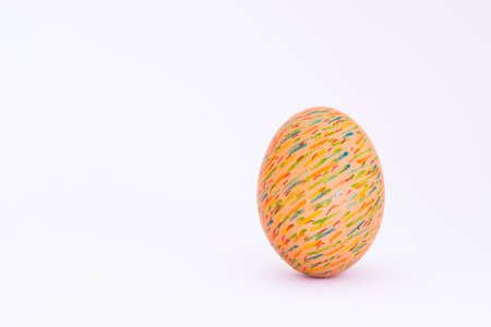 Colorful Easter egg and white backgroundの写真素材
