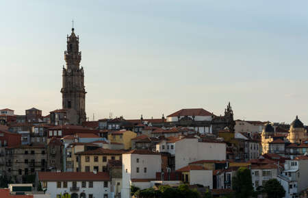 Viewpoint to Clerigos tower. Old houses, city of Portoの写真素材