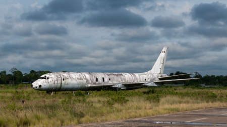 scrapped airplaneの写真素材