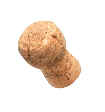 Cork from champagne isolated on white background  Clipping pathの写真素材