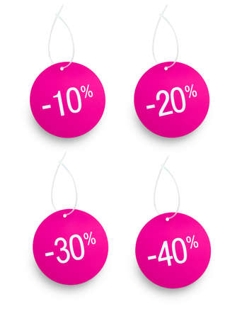 Different discount sale tagsの写真素材