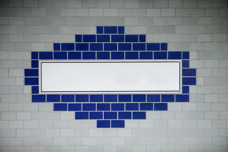 Blank subway wall sign.の写真素材